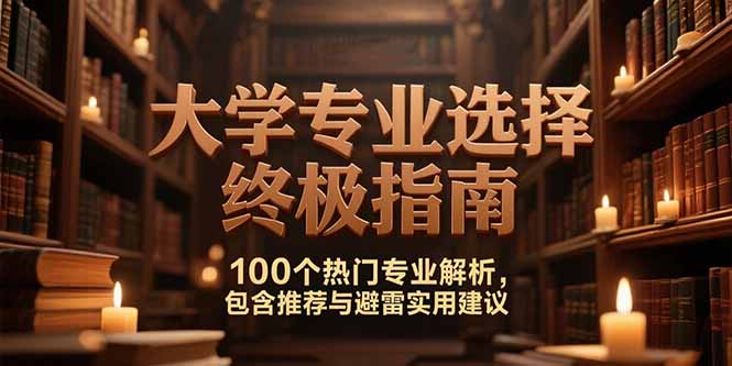 付费文：大学专业选择终极指南,100个热门专业解析,包含推荐与避雷实用建议-蜗牛学社