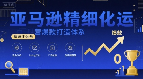 亚马逊精细化运营爆款打造体系,视频课+全套资料文档-蜗牛学社