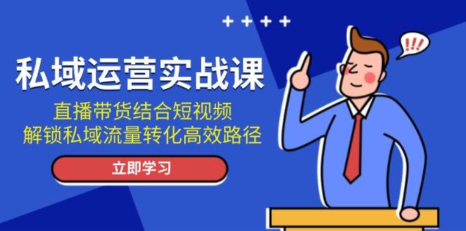 私域运营实战课:直播带货结合短视频,解锁私域流量转化高效路径-蜗牛学社