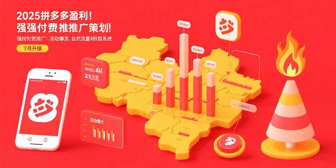 2025拼多多盈利地图：强付费推广策略/活动爆流/自然流量获取系统(7月更新-蜗牛学社