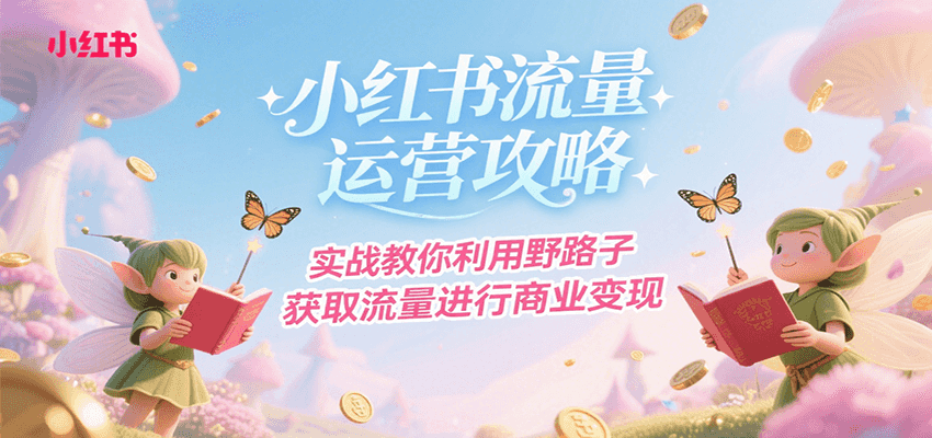 小红书流量运营攻略,实战教你利用野路子获取流量进行商业变现-蜗牛学社