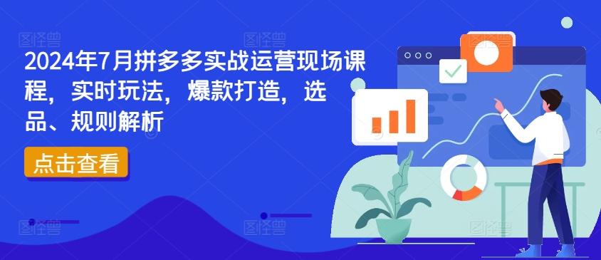 年7月拼多多实战运营现场课程，实时玩法，爆款打造，选品、规则解析