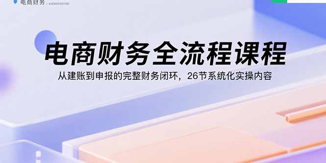 电商财务全流程课程:从建账到申报的完整财务闭环,26节系统化实操内容-蜗牛学社