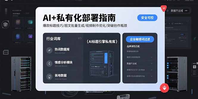 AI+私有化部署指南 爆款标题技巧/图文批量生成/视频制作优化/突破创作瓶颈-蜗牛学社