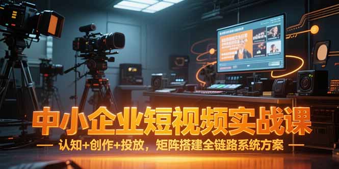 中小企业短视频实战课,认知+创作+投放,矩阵搭建全链路系统方案-蜗牛学社