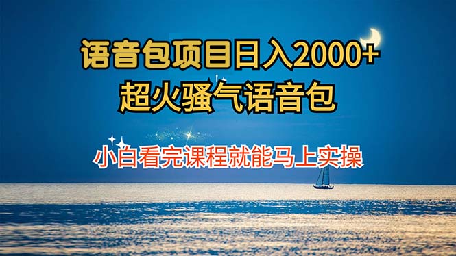 语音包项目 日入2000+ 超火骚气语音包小白看完课程就能马上实操-蜗牛学社