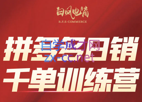 白凤电商·拼多多日销千单训练营(更新5月)-蜗牛学社