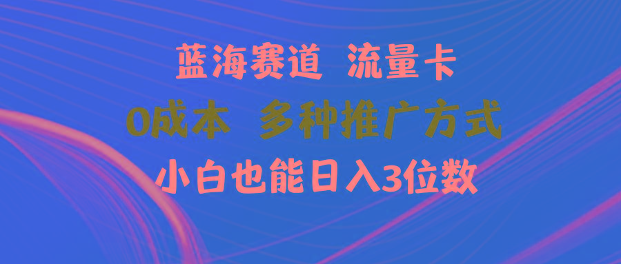 蓝海赛道 流量卡 0成本 小白也能日入三位数-蜗牛学社