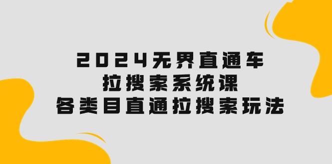 无界直通车·拉搜索系统课：各类目直通车 拉搜索玩法！