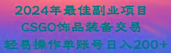 年最佳副业项目 CSGO饰品装备交易 轻易操作单账号日入200+