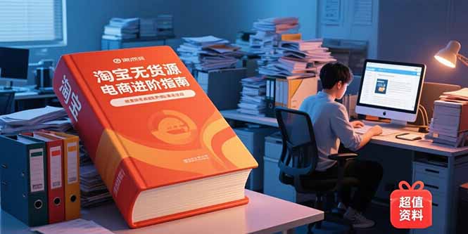 淘宝无货源电商进阶指南,包含新人课、进阶课,配套资料,蓝海选品等-蜗牛学社
