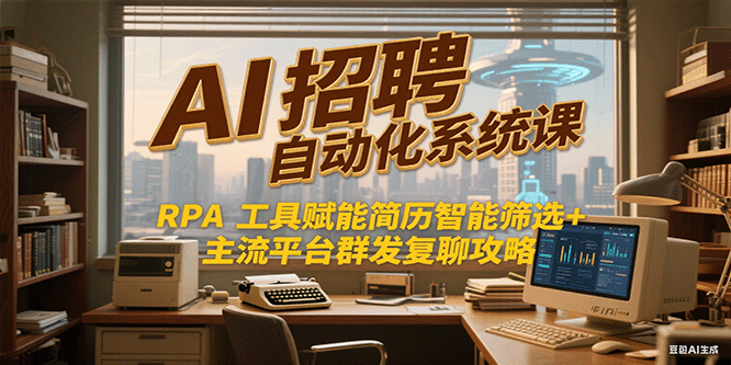 AI招聘自动化系统课，RPA工具赋能简历智能筛选+主流平台群发复聊全攻略-蜗牛学社