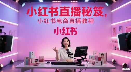 小红书直播秘笈，小红书电商直播教程-蜗牛学社