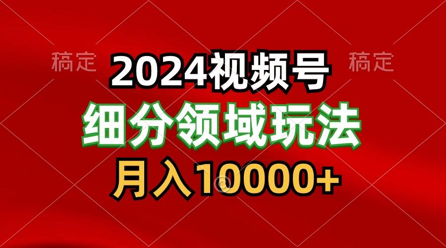 视频号分成计划细分领域玩法,每天5分钟,月入1W+-蜗牛学社