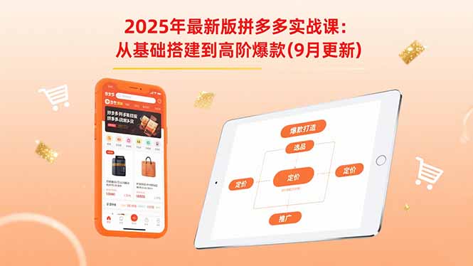 2025年最新版拼多多实战课：从基础搭建到高阶爆款(9月更新-蜗牛学社