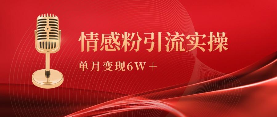 (9473期)单月变现6w+，情感粉引流变现实操课-蜗牛学社