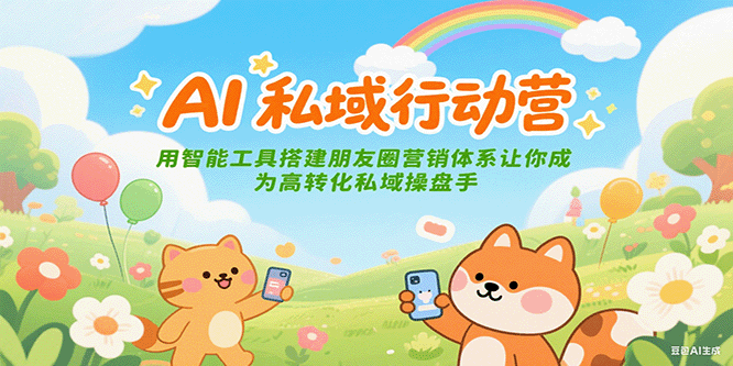 AI私域行动营：用智能工具搭建朋友圈营销体系让你成为高转化私域操盘手-蜗牛学社