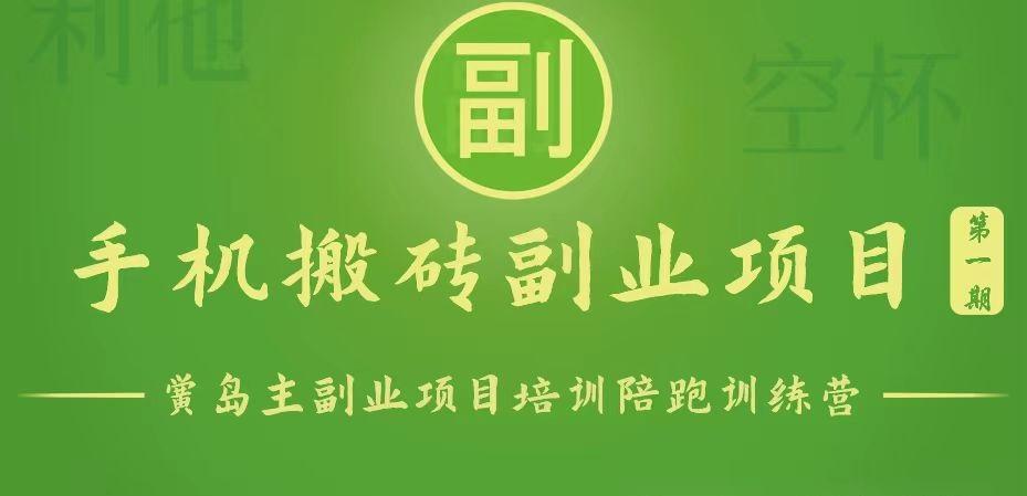 手机搬砖小副业项目训练营1.0，能用手机做的简单小副业-蜗牛学社
