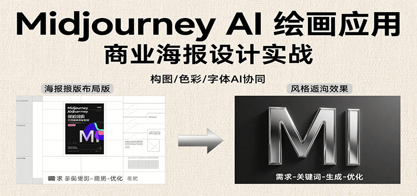 Midjourney AI绘画应用,关键词指令解析、漫画头像制作、海报设计、3D人物生成等-蜗牛学社