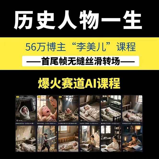 图片[2]-AI历史人物短视频创作，含IP打造、首尾帧无缝转场、智能体视频制作等核心教学内容-蜗牛学社
