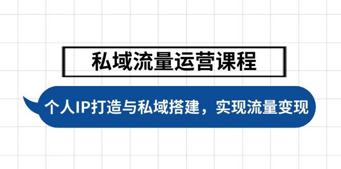 私域流量运营课程，个人IP打造与私域搭建，助力学员实现流量变现-蜗牛学社