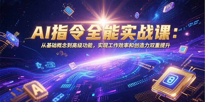 AI指令全能实战课：从基础概念到高级功能，实现工作效率和创造力双重提升-蜗牛学社