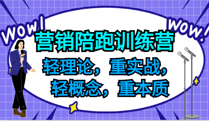 营销陪跑训练营，轻理论，重实战，轻概念，重本质，适合中小企业和初创企业的老板-蜗牛学社