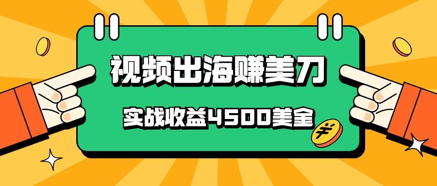 国内爆款视频出海赚美刀，实战收益4500美金，批量无脑搬运，无需经验直接上手-蜗牛学社