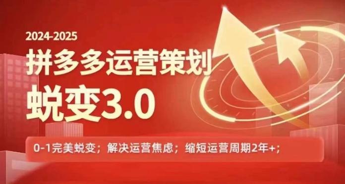 -2025拼多多运营策略蜕变3.0，0~1完美蜕变，解决信息焦虑