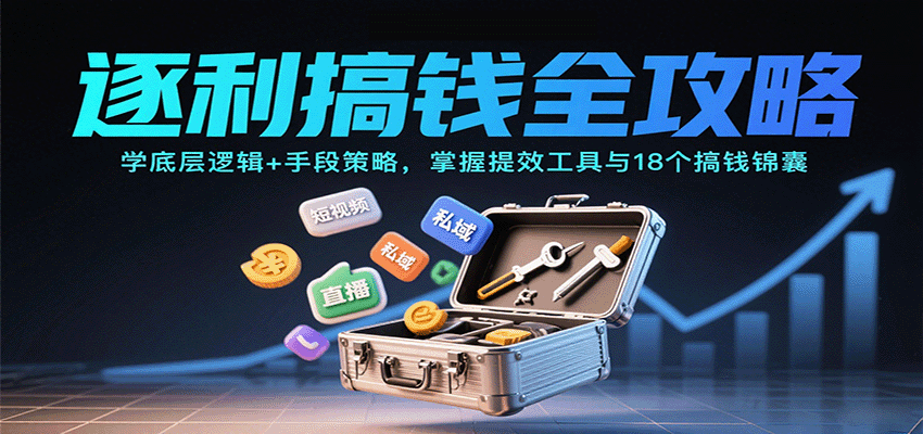 逐利搞钱全攻略:学底层逻辑+手段策略,掌握提效工具与18个搞钱锦囊-蜗牛学社