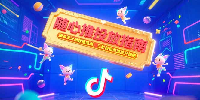 随心推投放指南，脚本设计加数据监测，三阶段自然流拉升策略-蜗牛学社