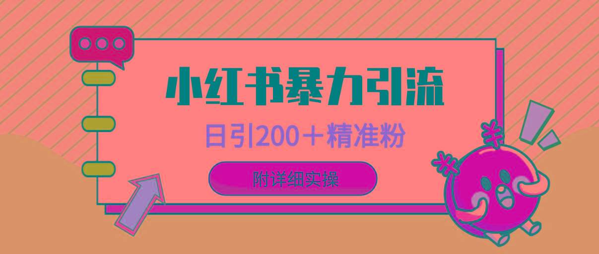 (9582期)小红书暴力引流大法,日引200+精准粉,一键触达上万人,附详细实操