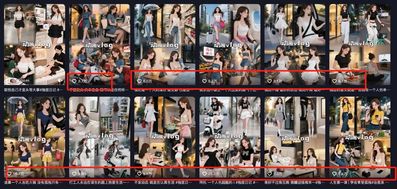 利用AI制作独居美女vlog短视频,零门槛轻松做爆款,22条作品涨粉33万