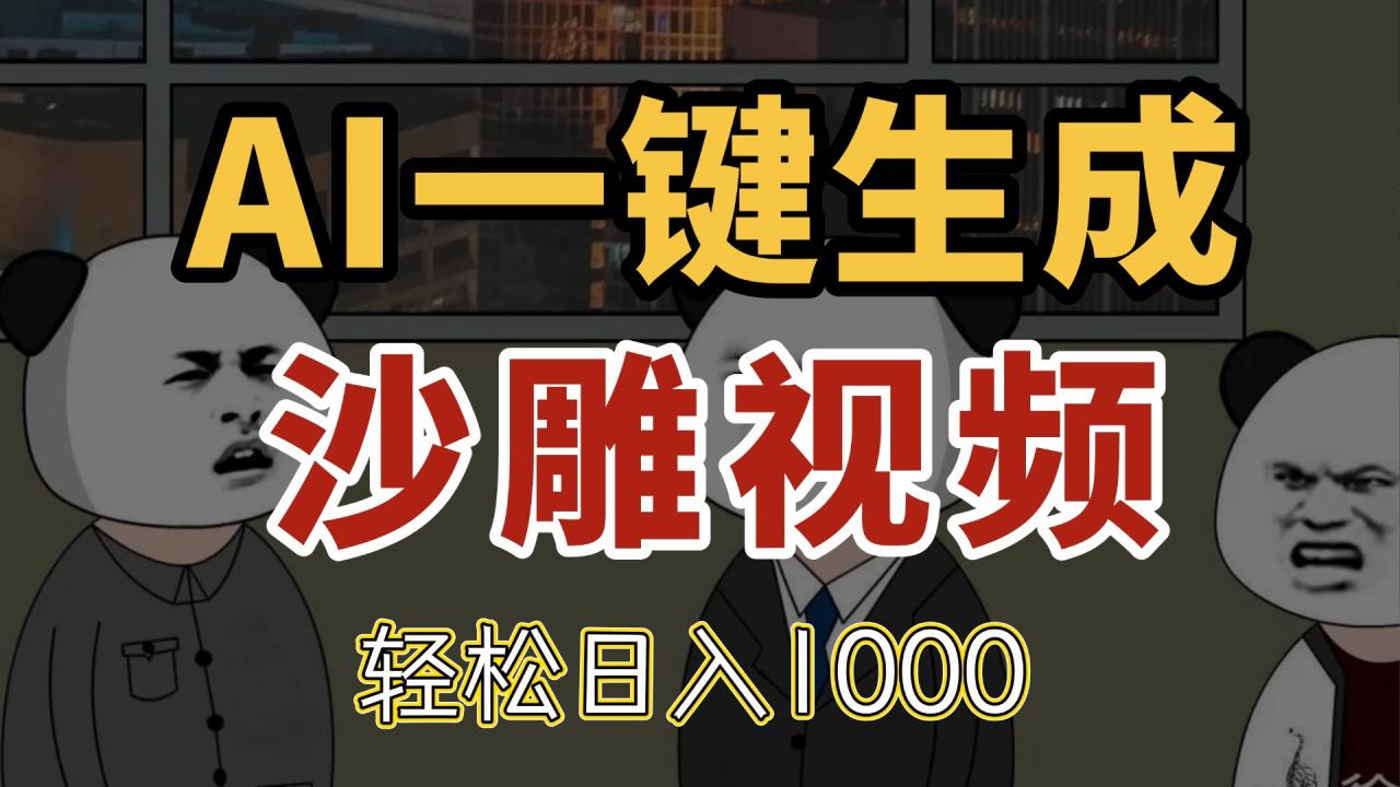 AI一键生成沙雕视频,一条视频千万播放,轻松日入1000-蜗牛学社