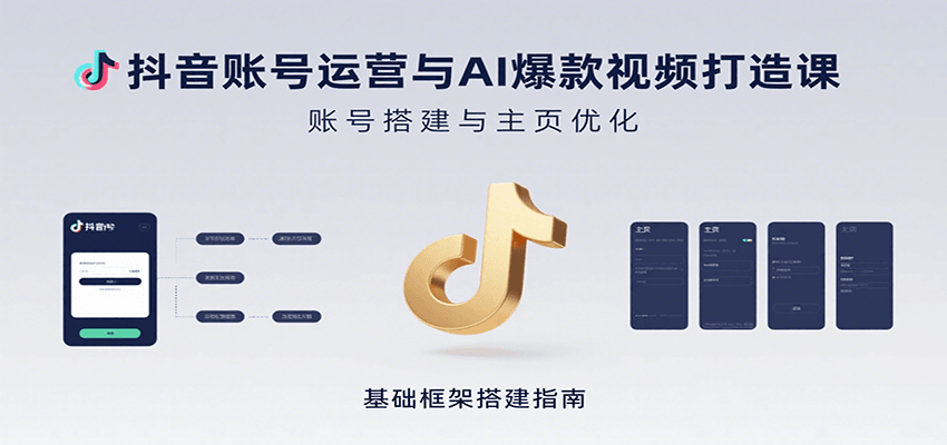 抖音账号运营与AI爆款视频打造课:含账号搭建、运营及多种AI特效视频制作方法-蜗牛学社