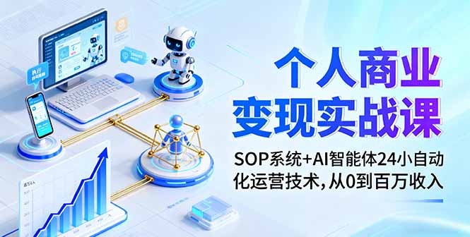 个人商业变现实战课：SOP系统+AI智能体24小自动化运营技术，从0到百万收入-蜗牛学社