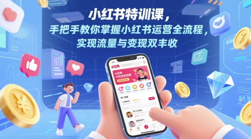 小红书特训课,手把手教你掌握小红书运营全流程,实现流量与变现双丰收-蜗牛学社