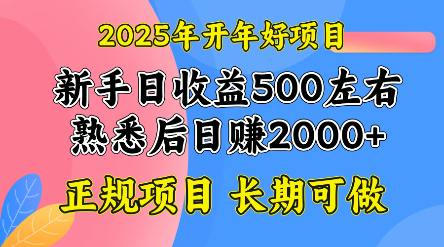 2025开年好项目,单号日收益2000左右-蜗牛学社
