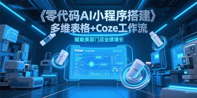 零代码AI小程序搭建，多维表格+Coze工作流，赋能美容门店业绩增长-蜗牛学社
