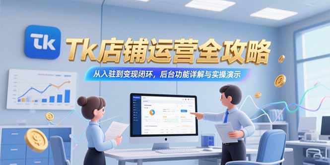 Tk店铺运营全攻略，从入驻到变现闭环，后台功能详解与实操演示-蜗牛学社