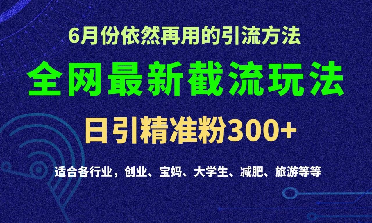 2024全网最新截留玩法，每日引流突破300+-蜗牛学社