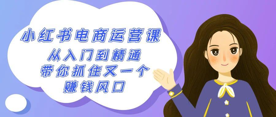小红书-电商运营课，从入门到精通，带你抓住又一个赚钱风口(50节课)