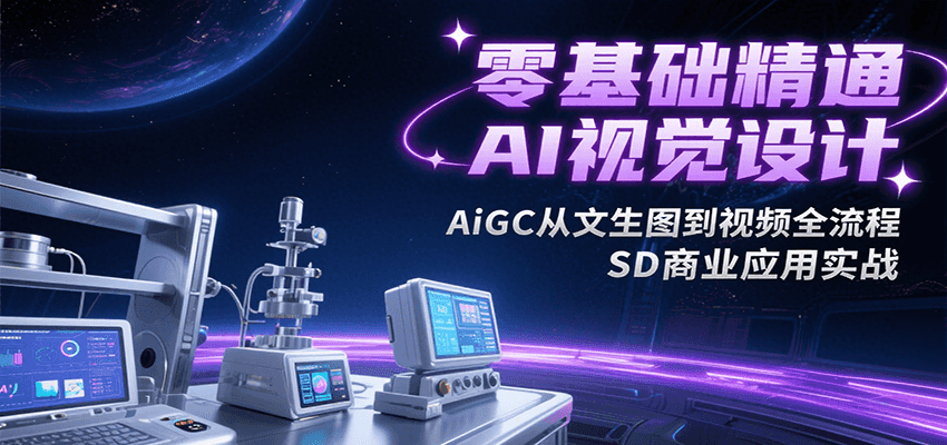 零基础精通AI视觉设计，AiGC从文生图到视频全流程，SD商业应用实战-蜗牛学社