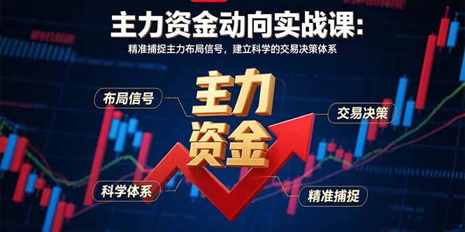 主力资金动向实战课-8月:精准捕捉主力布局信号,建立科学的交易决策体系-蜗牛学社