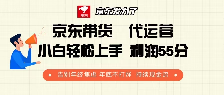 京东带货 代运营 利润55分 告别年终焦虑 年底不打烊 持续现金流-蜗牛学社