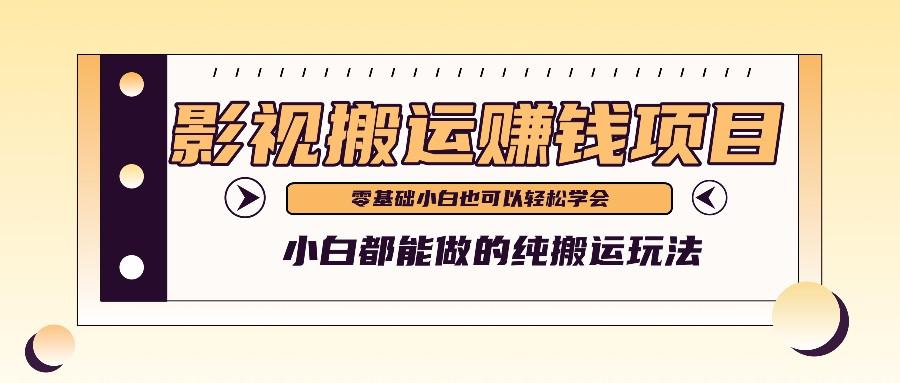 手把手教你操作影视搬运项目,小白都能做零基础也能赚钱-蜗牛学社