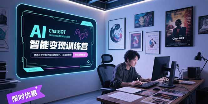 AI智能变现训练营，ChatGPT写作变现，电影解说制作，图文带货方法论-蜗牛学社