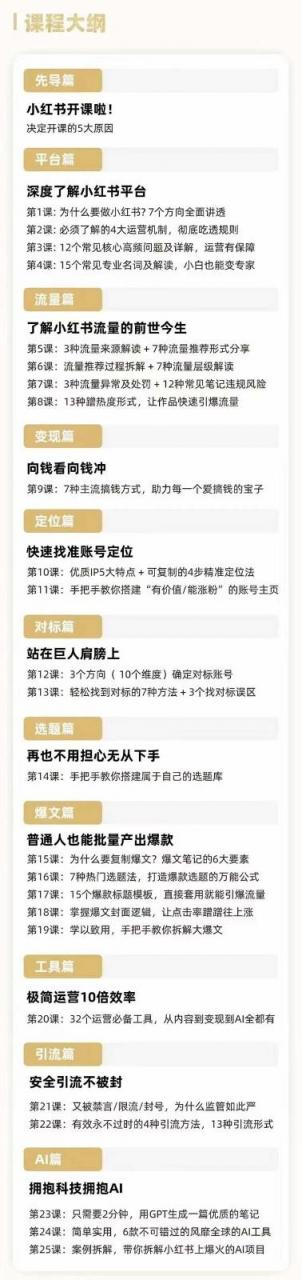 年最新小红书运营课程:普通人也能引爆小红书(27节课)