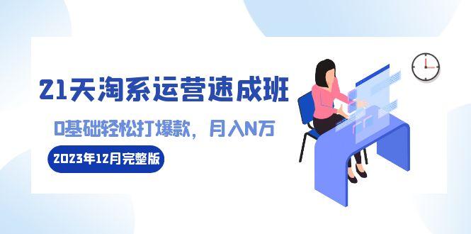 21天淘系运营-速成班2023年12月完整版:0基础轻松打爆款,月入N万-110节课-蜗牛学社
