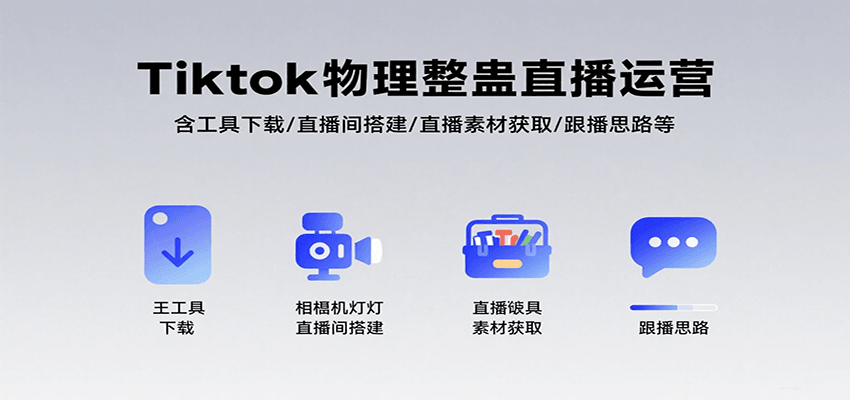 Tiktok物理整蛊直播运营，包含工具下载/直播间搭建/直播素材获取/跟播思路等-蜗牛学社